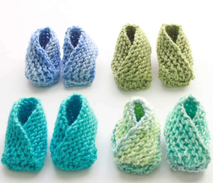 Very Easy Knit Baby Booties Knitting Pattern