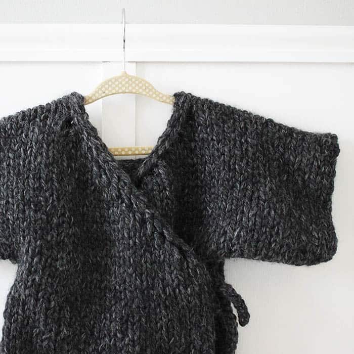 Thick and Quick Toddler Kimono Sweater Beginner Knitting Pattern