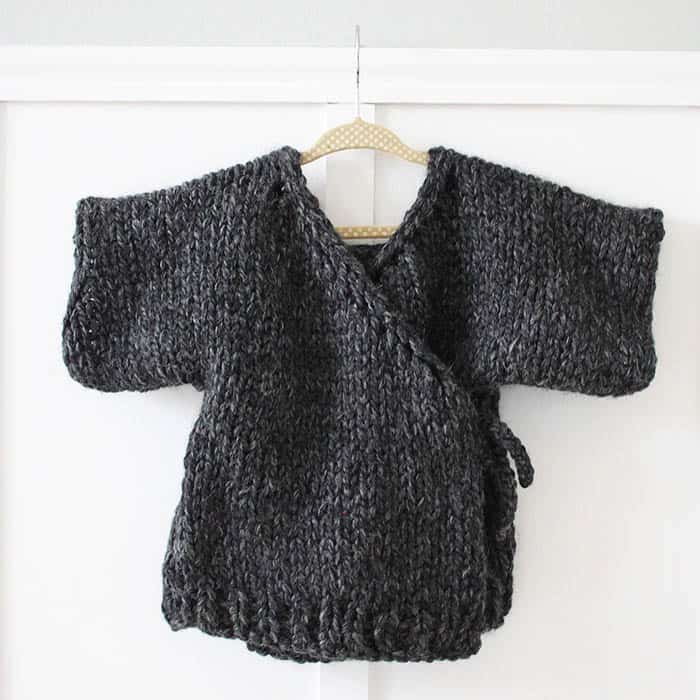 Toddler Kimono Sweater Beginner Knitting Pattern
