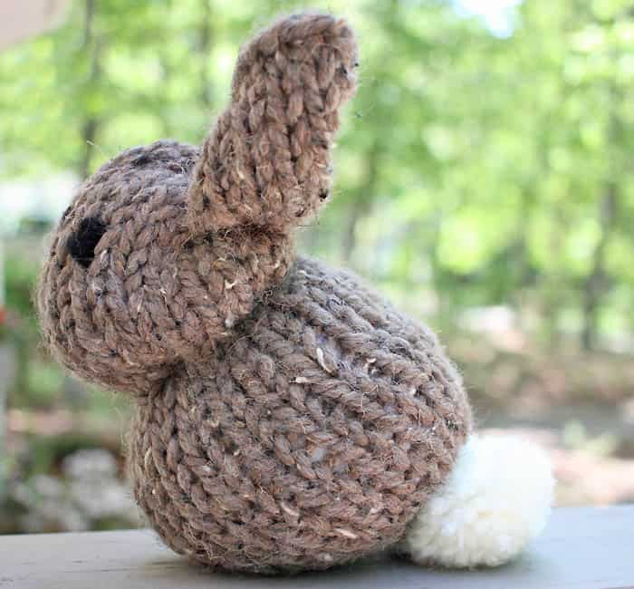 One Square Stuffed Bunny knitting pattern