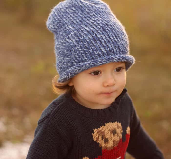  Free Toddler Slouch Beanie Knitting Pattern  