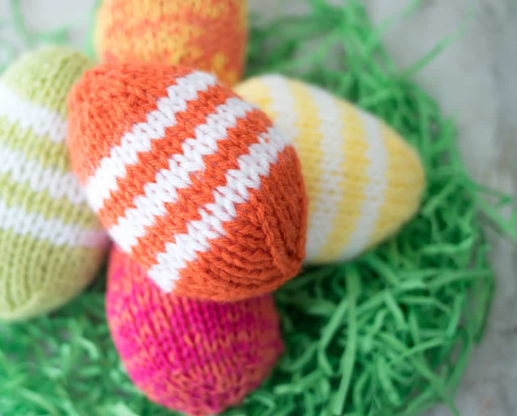 Easy Easter Eggs Knitting Pattern - Gina Michele