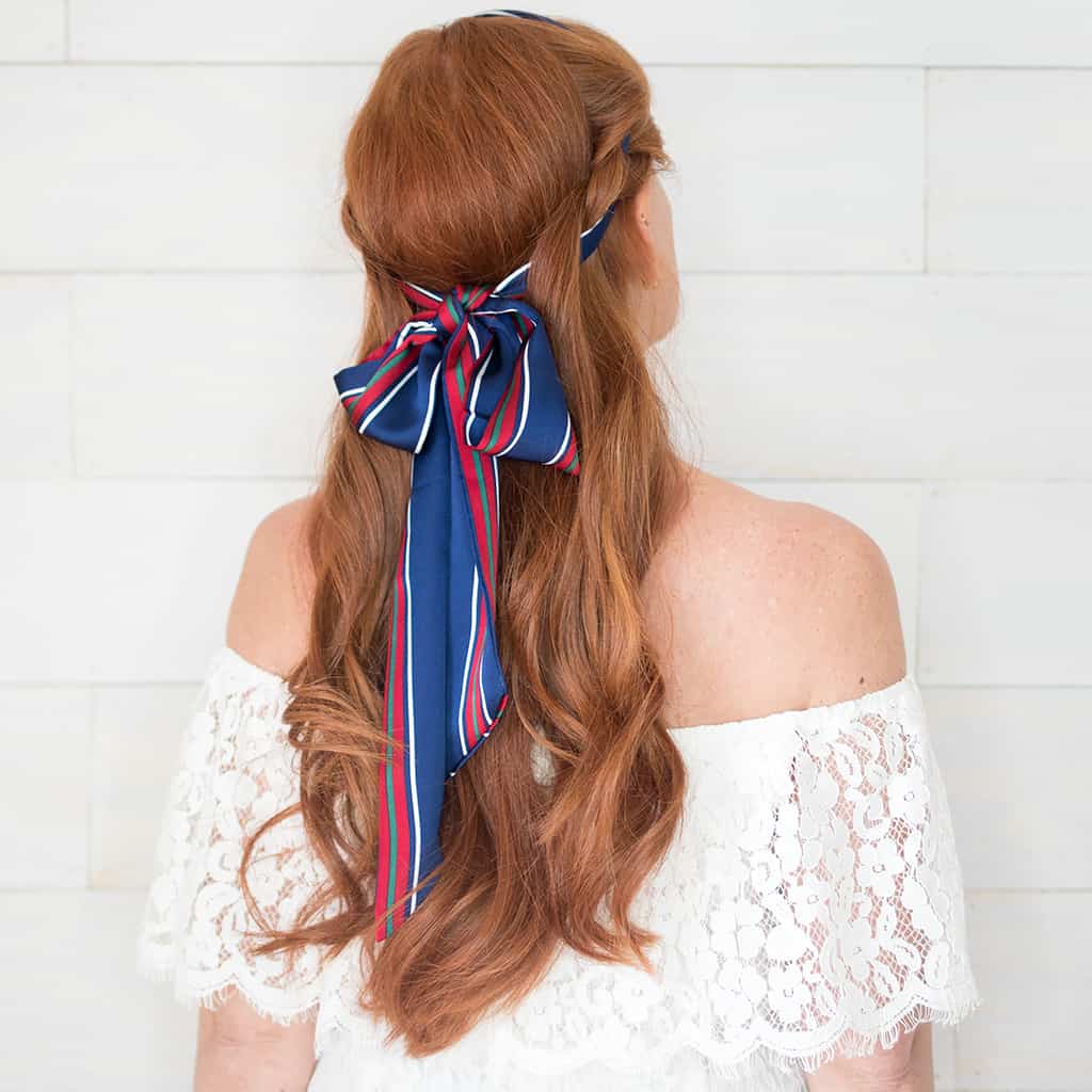 Half Updo with Scarf Video Tutorial by Gina Michele