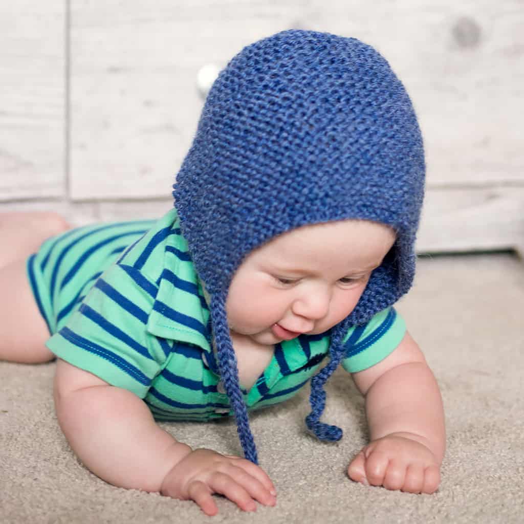 Flat Knit Baby Bonnet