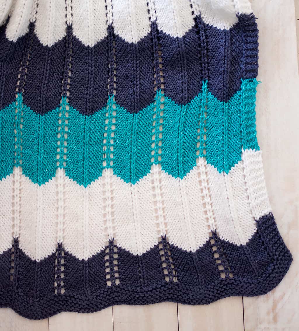 Waves Baby Blanket Knitting Pattern