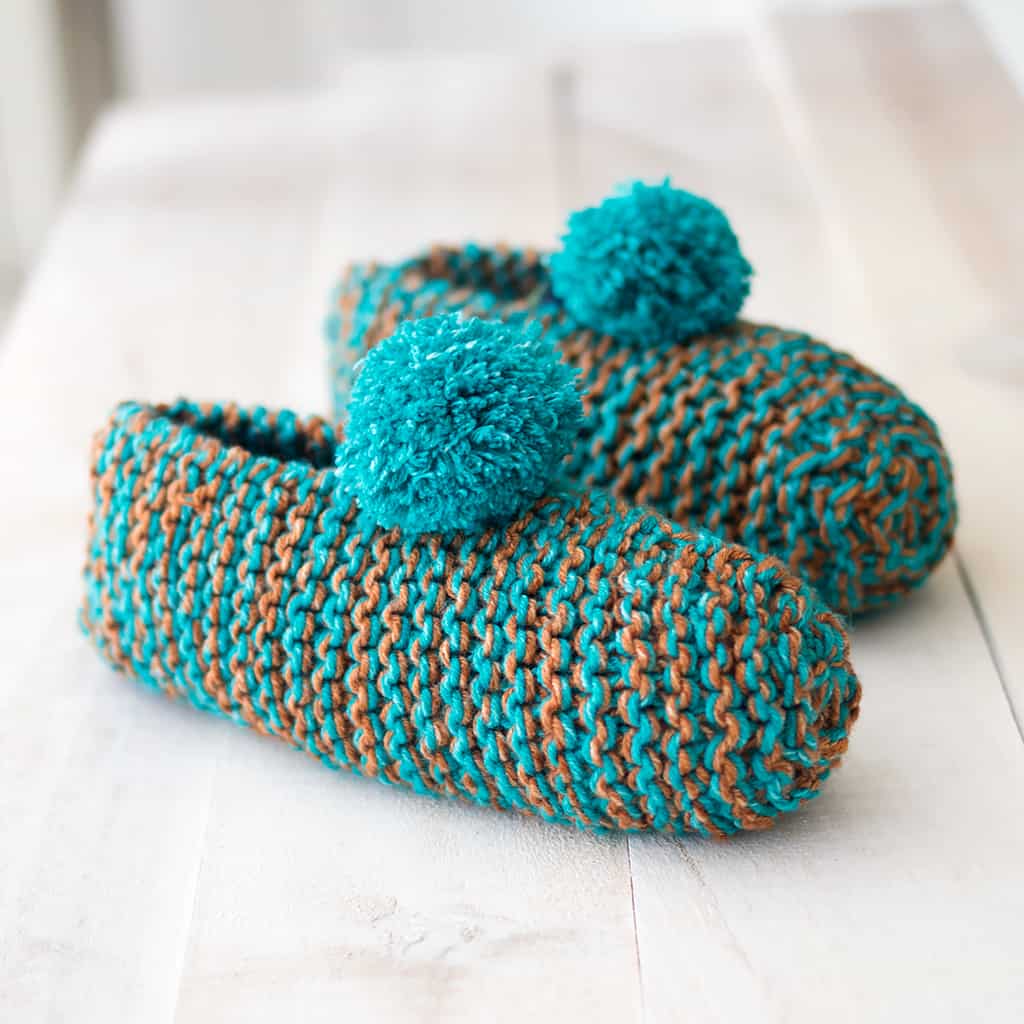 Easy Slippers Knitting Pattern