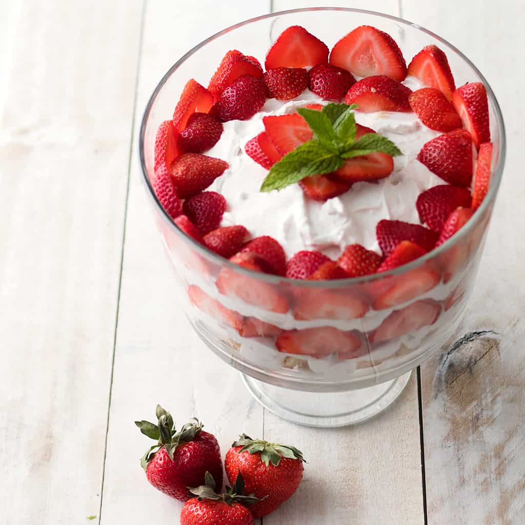 Vegan Gluten Free Strawberry Shortcake Trifle