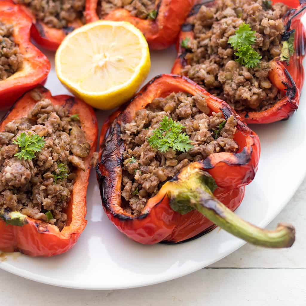 Grilled Vegan Stuffed Peppers