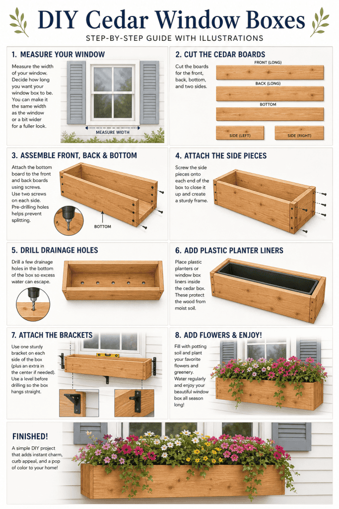 DIY Cedar Window Boxes: Easy Custom Planters That Make Your House Look Instantly Prettier