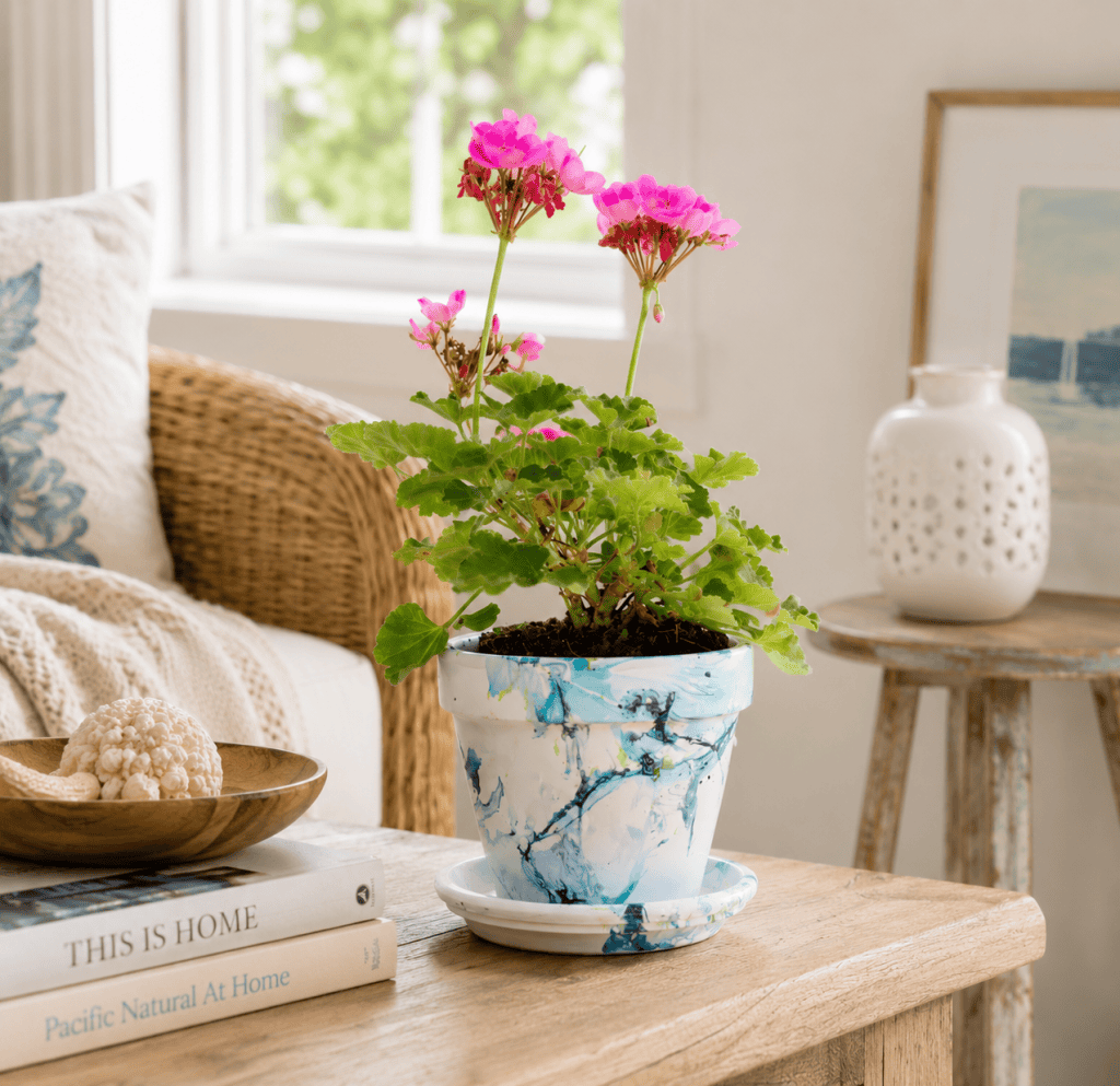 DIY Marbled Flower Pot Tutorial (Easy + Budget-Friendly Painted Planters)
