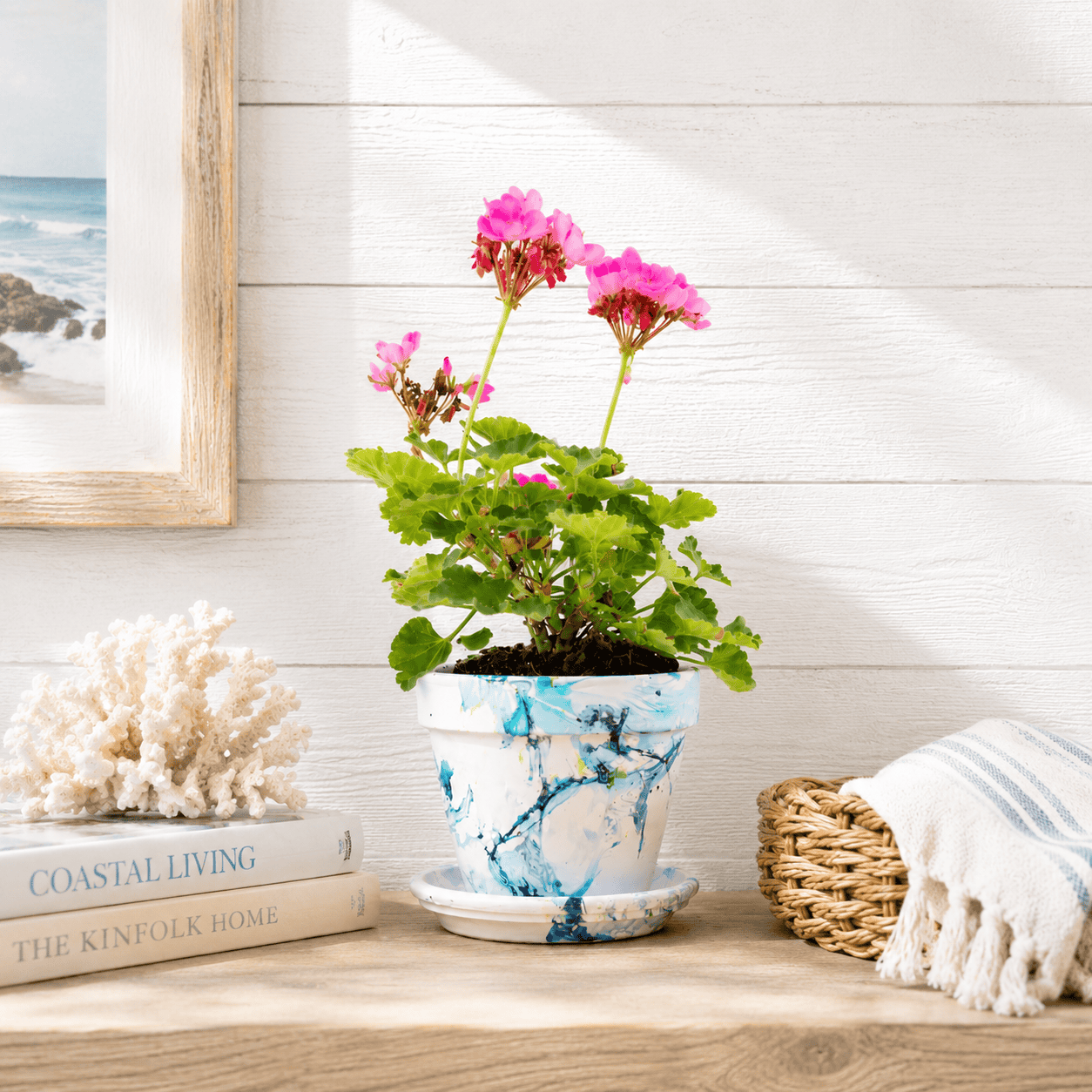 DIY Marbled Flower Pot Tutorial (Easy + Budget-Friendly Painted Planters)