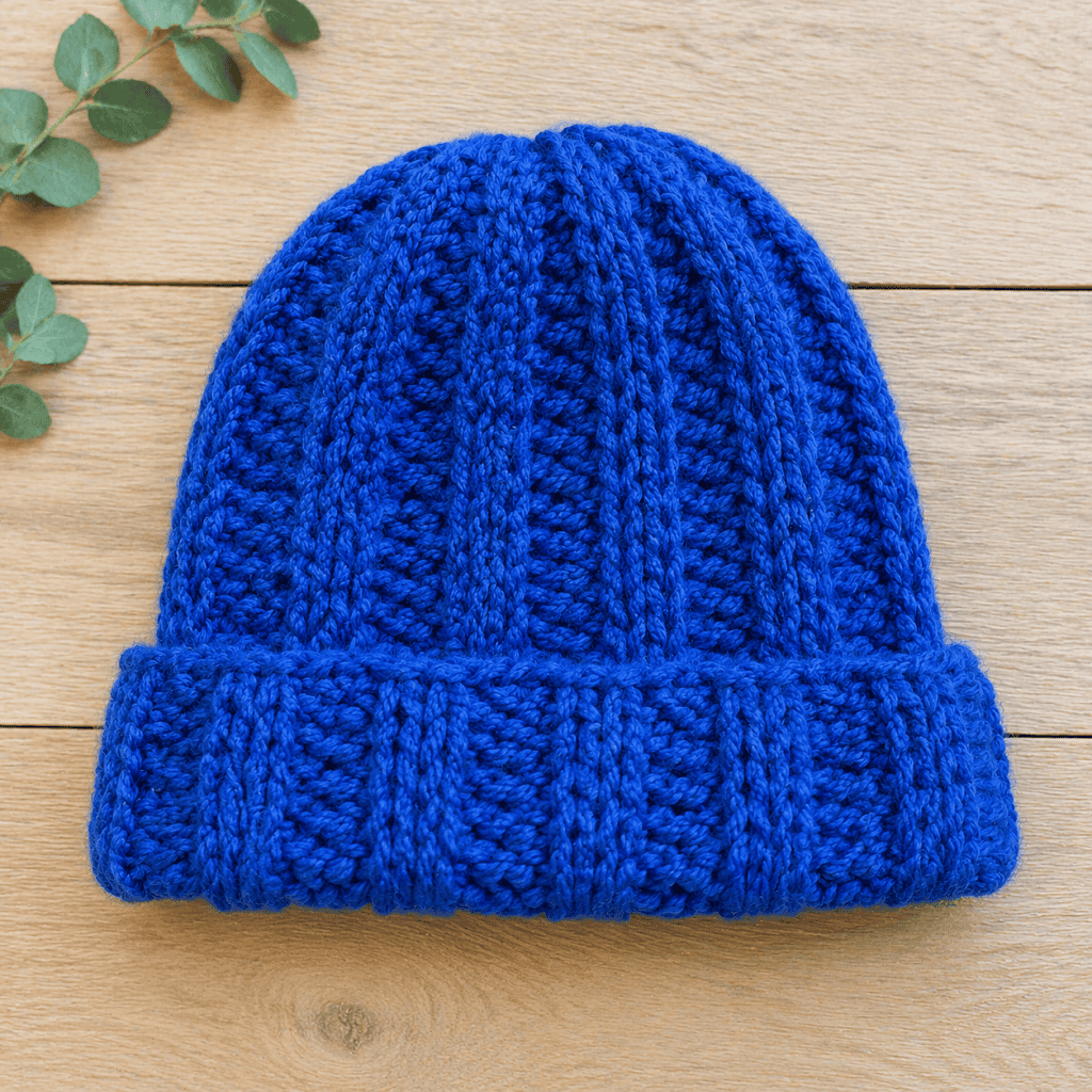 Men’s Basic Beanie Knitting Pattern (Flat Knit, Classic Fit for Beginners)