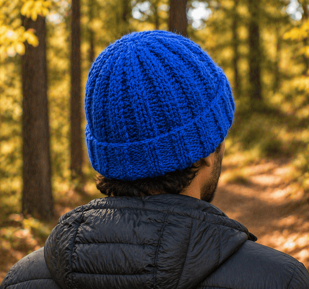 Men’s Basic Beanie Knitting Pattern (Flat Knit, Classic Fit for Beginners)