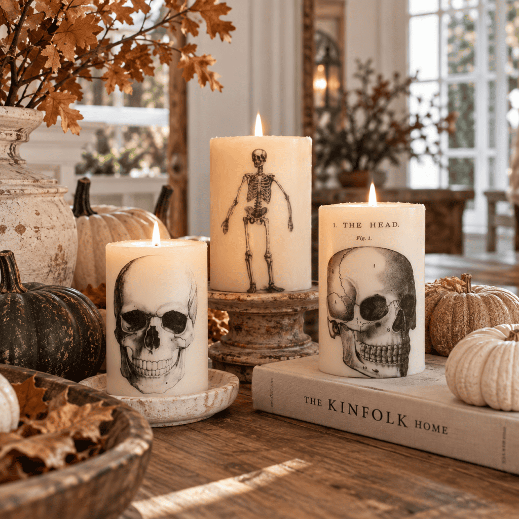 Easy DIY Printed Halloween Candles (5-Minute Halloween Decor)