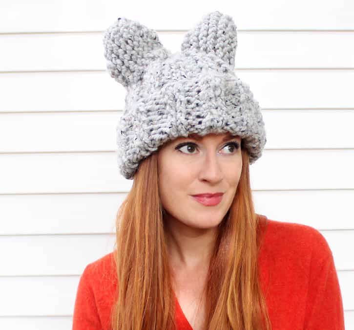 Cat Ear Hat [knitting pattern]