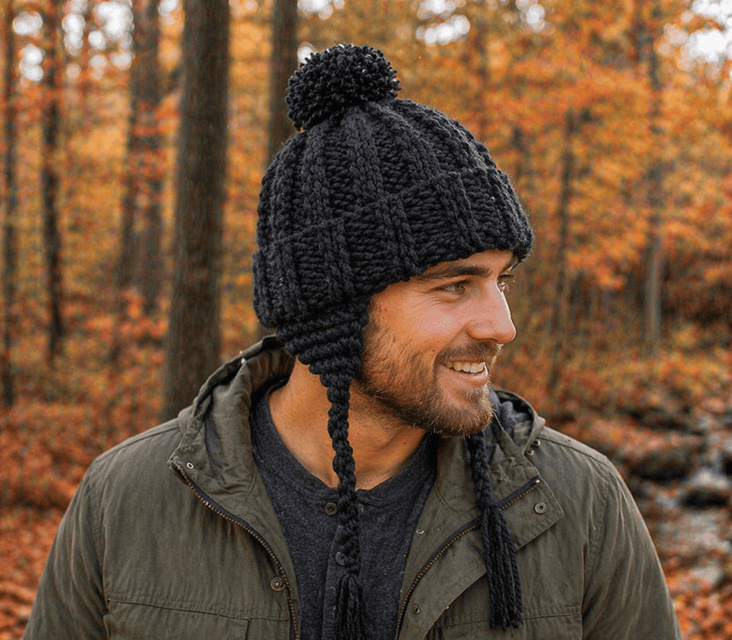 Men's Ear Flap Hat Knitting Pattern (Flat Knit & Beginner-Friendly) -