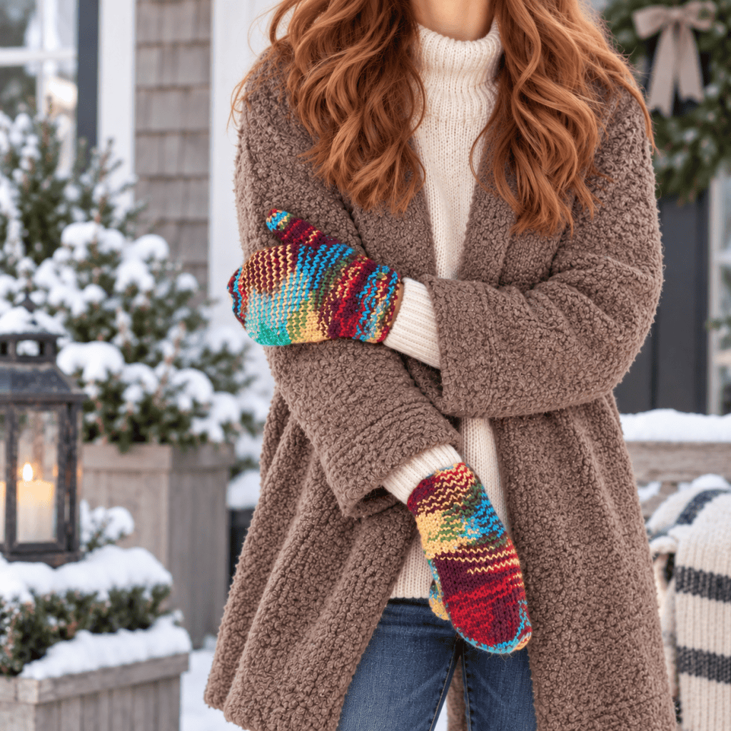 Easy Beginner Thumb Mittens Knitting Pattern for Women (Knit Flat on Straight Needles)