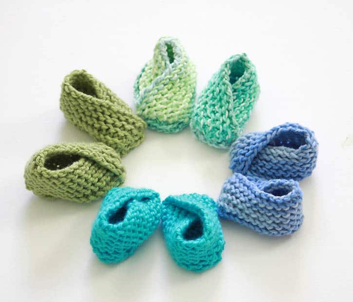 Very Easy Knit Baby Booties Knitting Pattern
