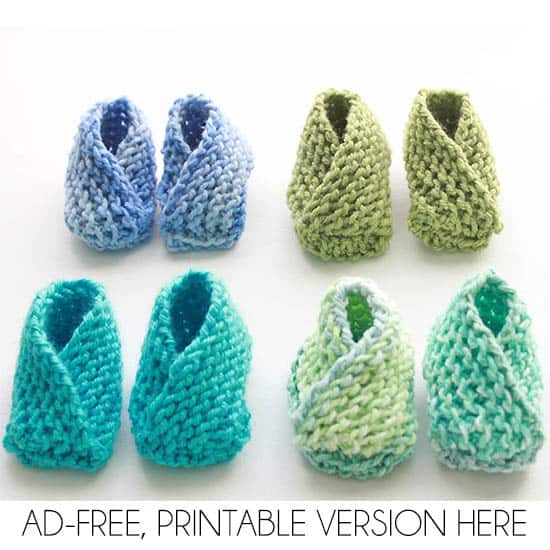 Chunky baby 2024 booties knit pattern