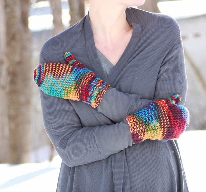 Beginner Thumb Mittens [knitting pattern]