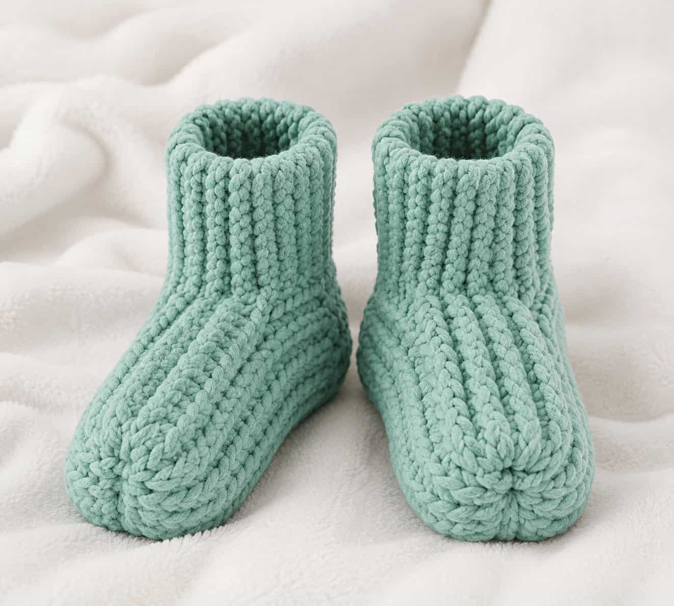 Easy Knit Bootie Slippers (Soft, Cozy + Fast to Make)