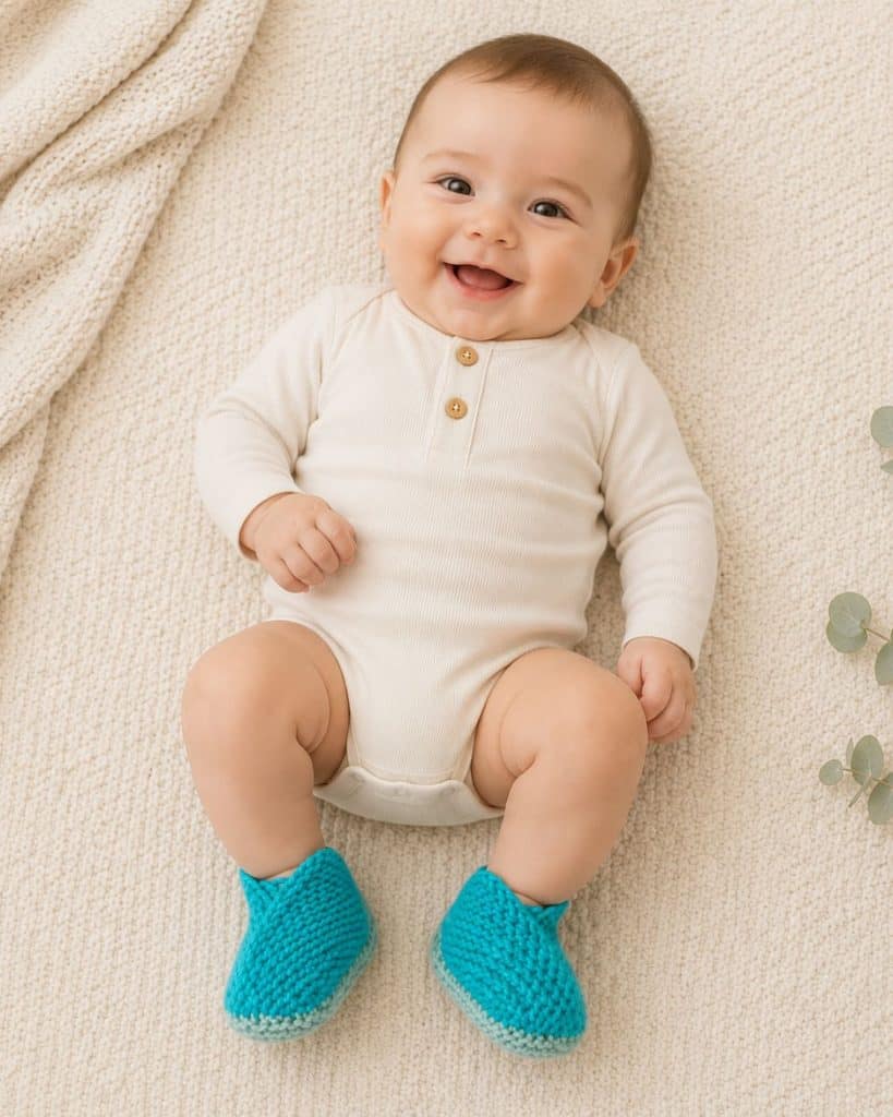 Crossover Baby Booties Knitting Pattern