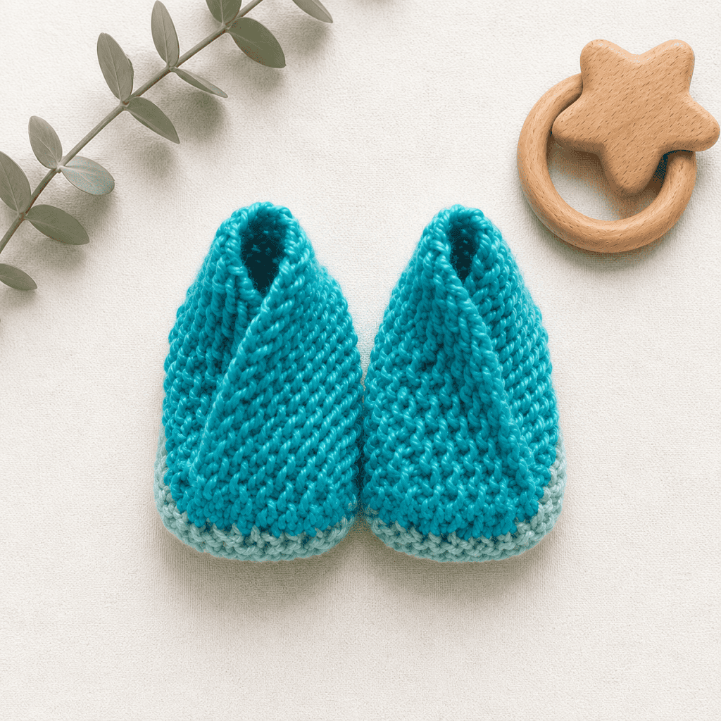 Crossover Baby Booties Knitting Pattern