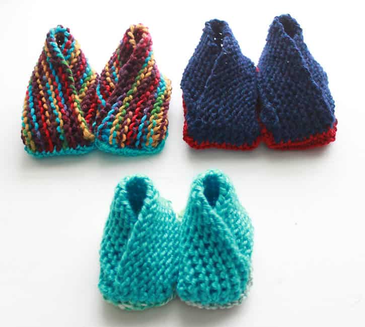 Crossover Booties Knitting Pattern