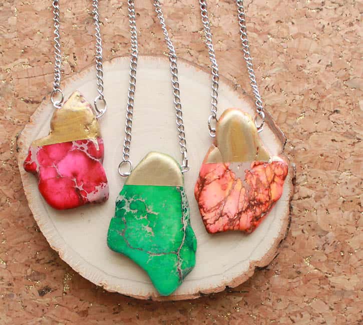 Stone on sale necklace diy