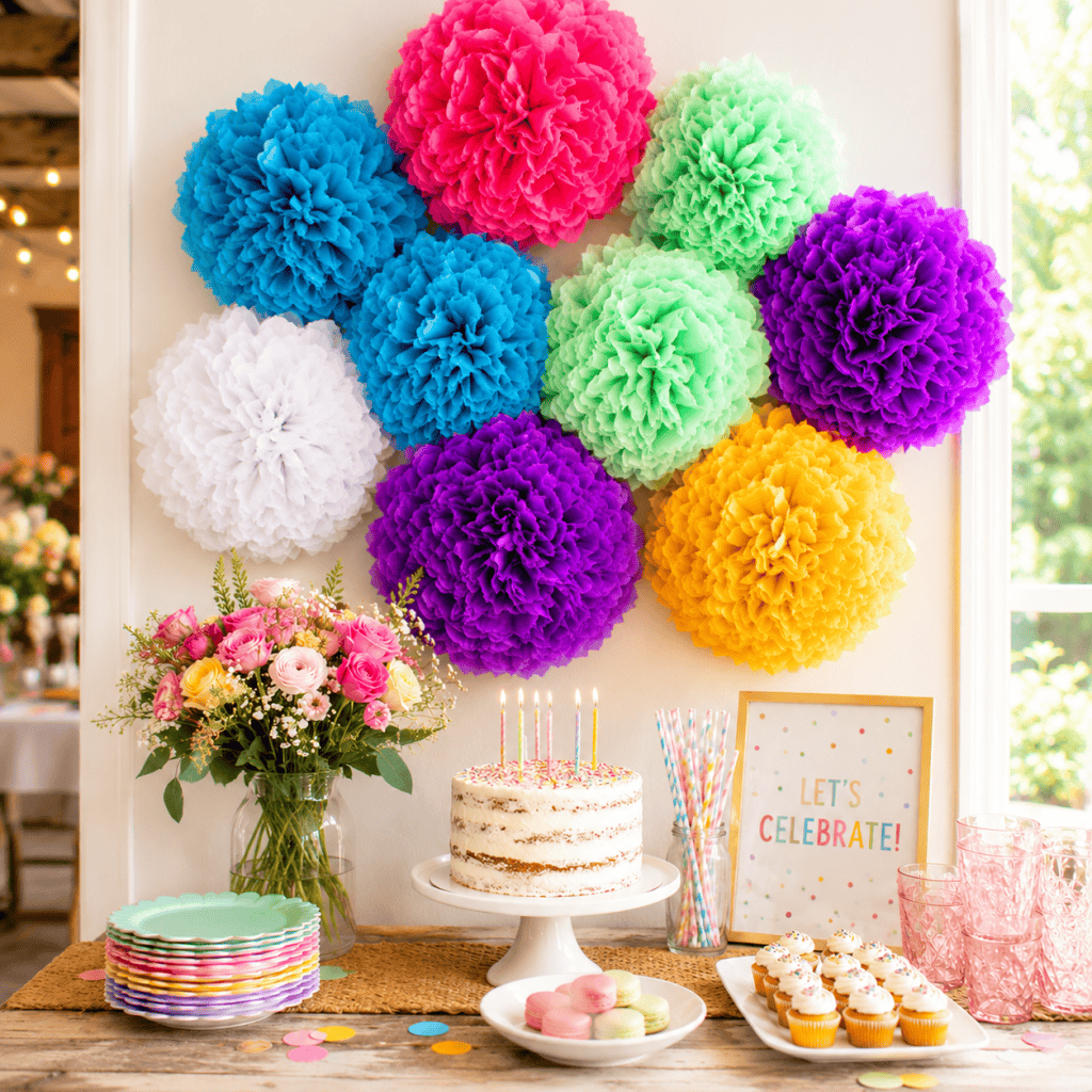 DIY Giant Tissue Paper Flowers (Easy Party Decor That Looks Expensive)