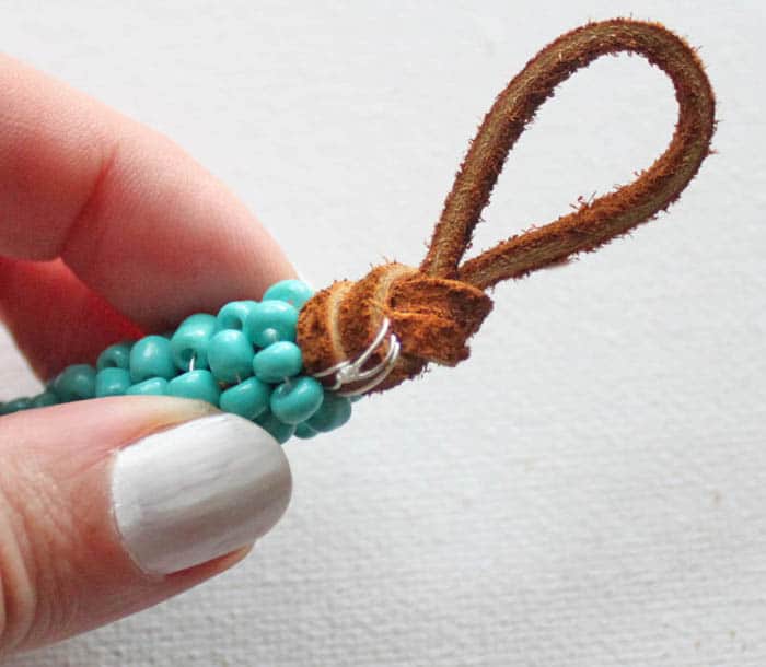 DIY Tory Burch Wrapped Turquoise Leather Bracelet