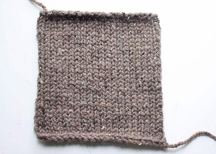 One Square Stuffed Bunny beginner knitting pattern