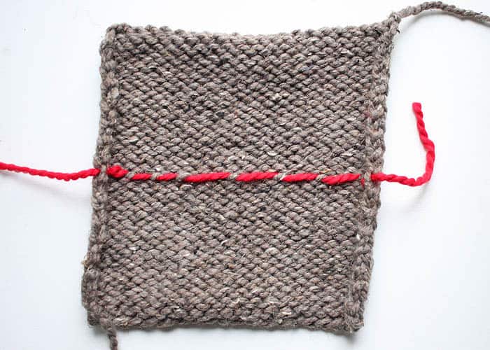 One Square Stuffed Bunny beginner knitting pattern