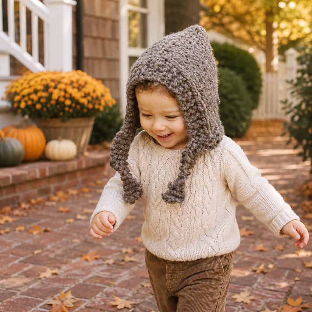 Easy Kids Super Bulky Hood Knitting Pattern (Knit Flat on Straight Needles)