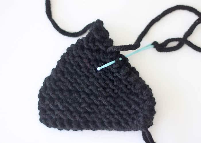 Halloween Cat Ear Headband [knitting pattern]