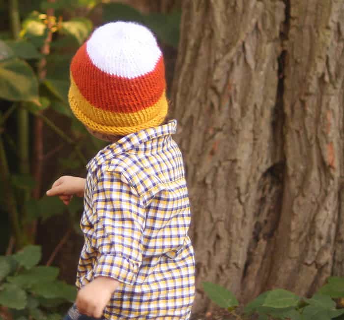 Baby Candy Corn Hat knitting pattern