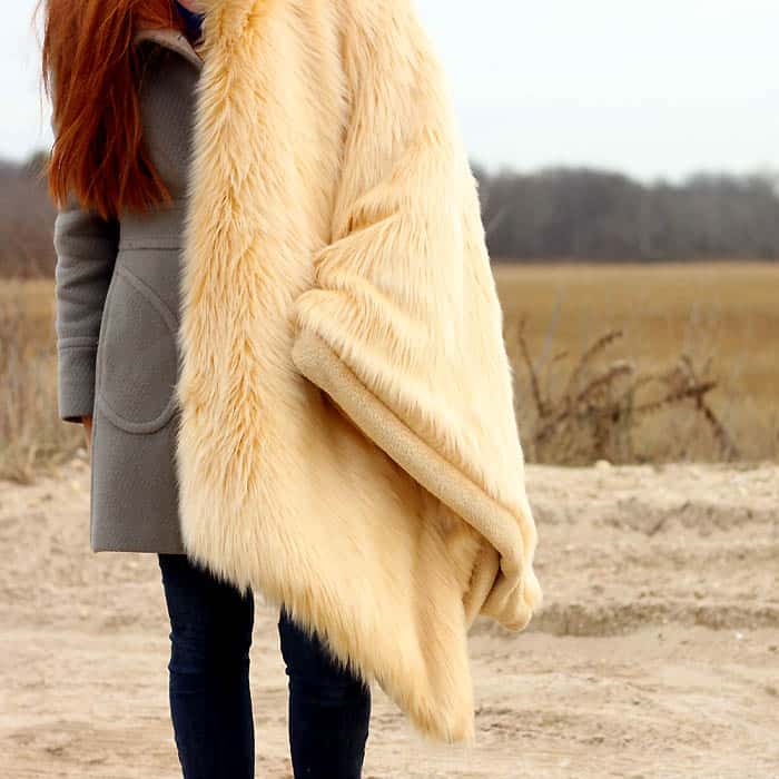 How to Sew a Faux Fur Throw with craft blogger Gina Michele