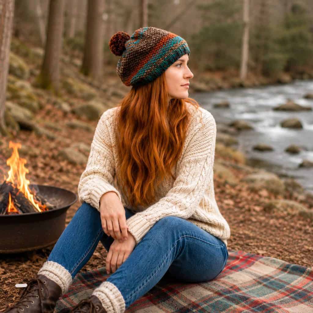 Seed Stitch Hat Knitting Pattern (Easy Knit in the Round for Beginners)