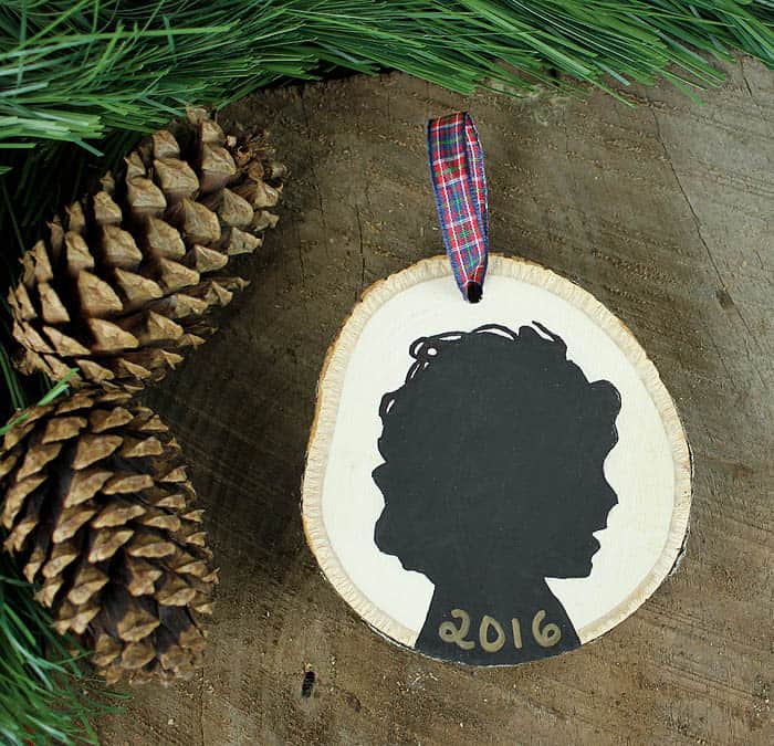 DIY Painted Silhouette Christmas Ornaments