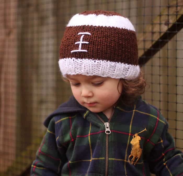 Football Baby Hat Knitting Pattern