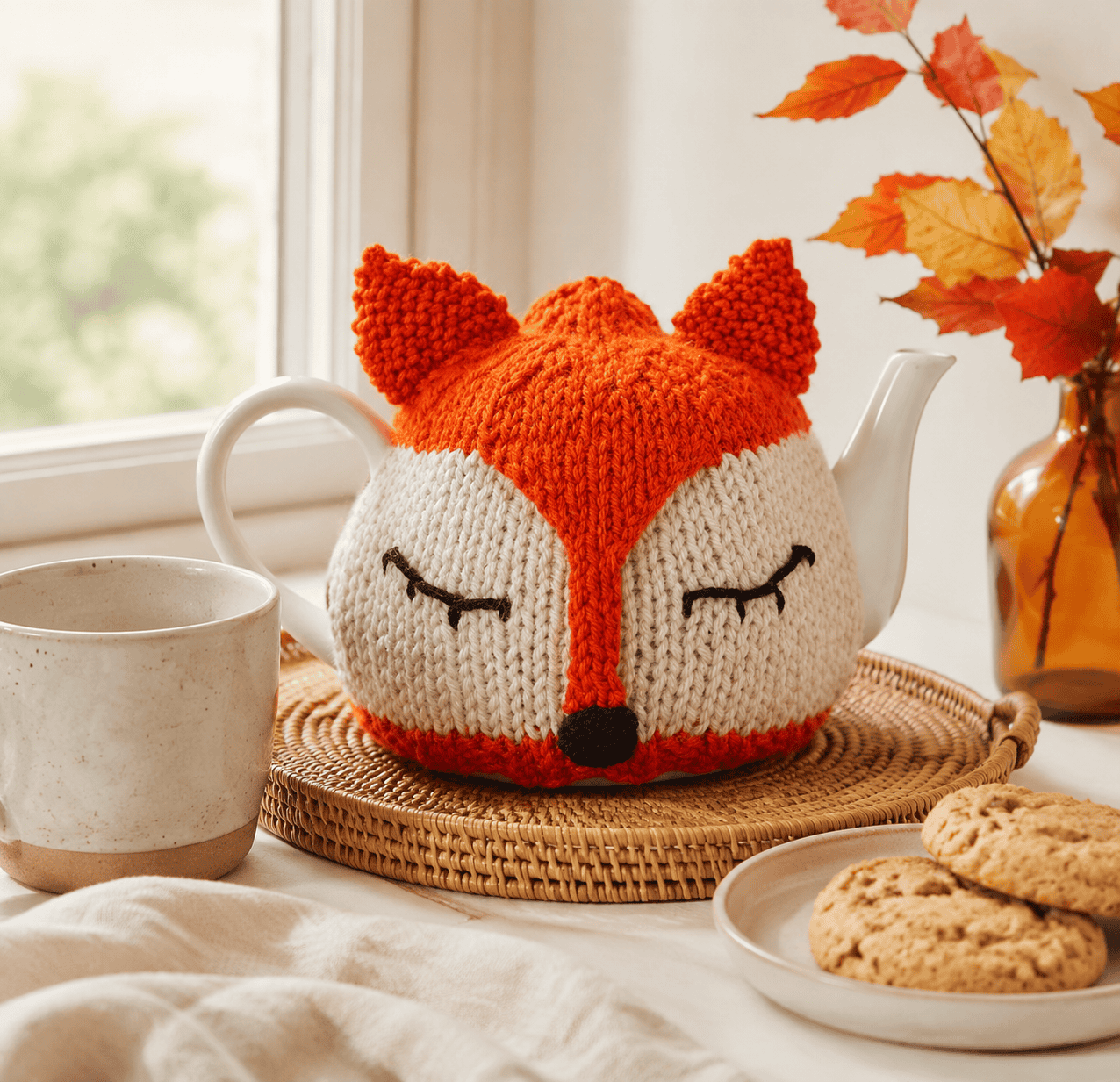 Fox Tea Cosy Knitting Pattern (Free Beginner-Friendly Design You’ll Love Making)