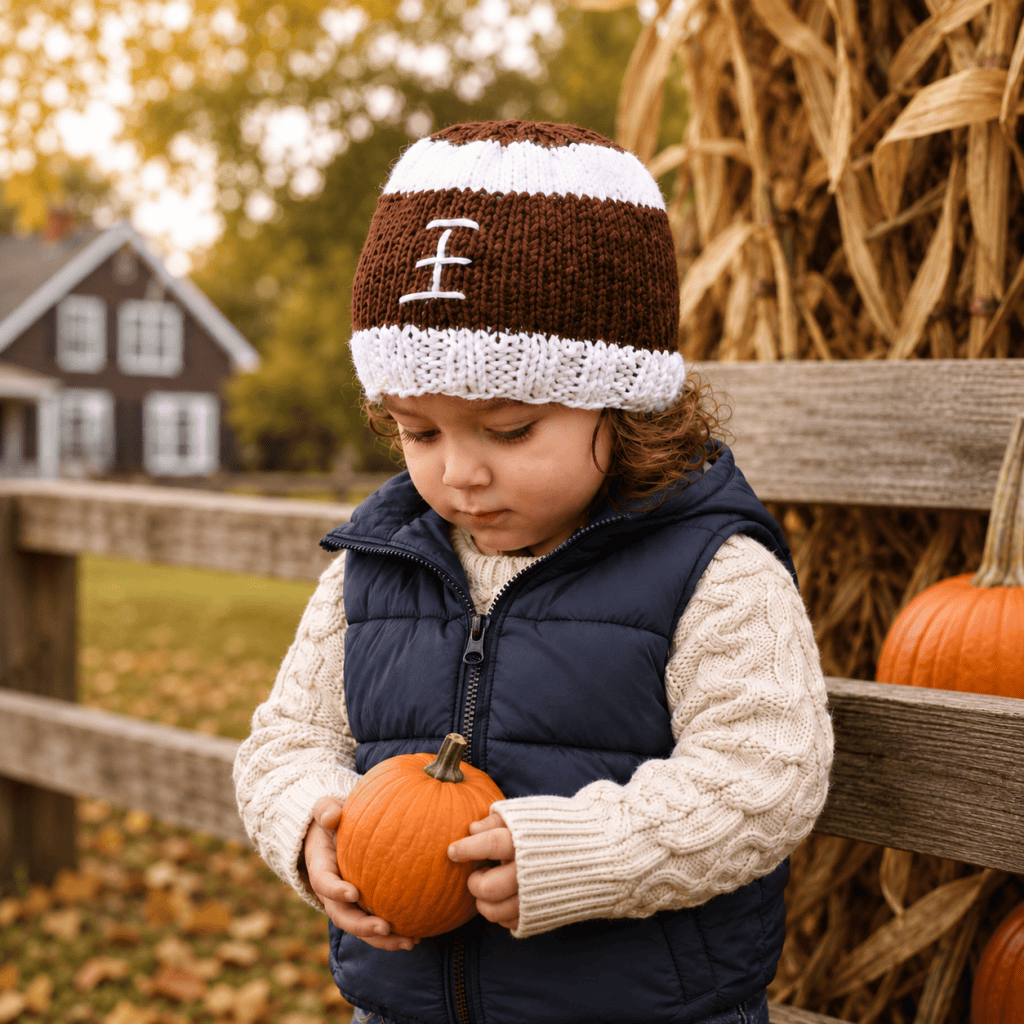 Easy Toddler Football Hat Knitting Pattern (Free & Beginner-Friendly)