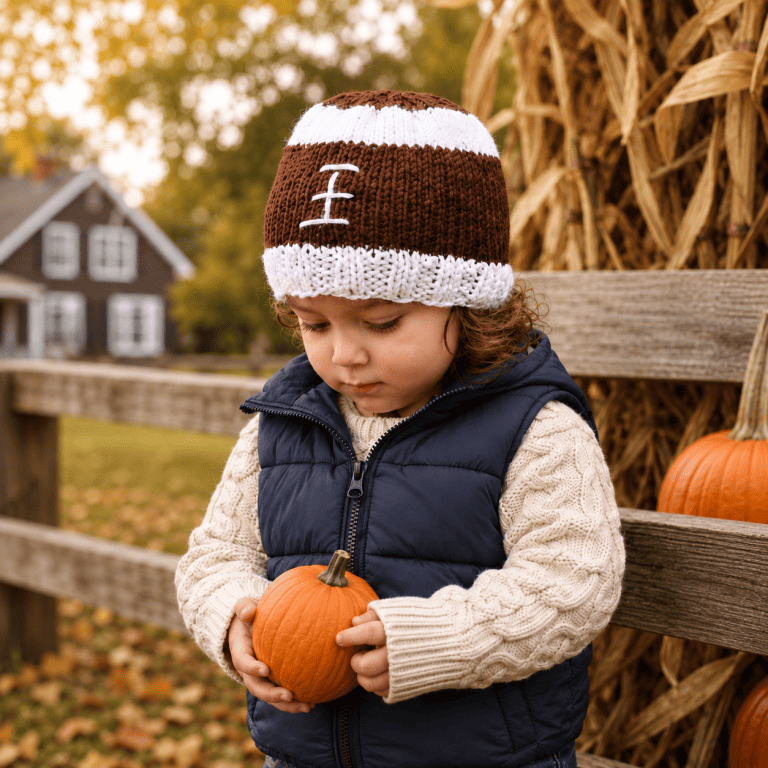 Easy Toddler Football Hat Knitting Pattern (Free & Beginner-Friendly)