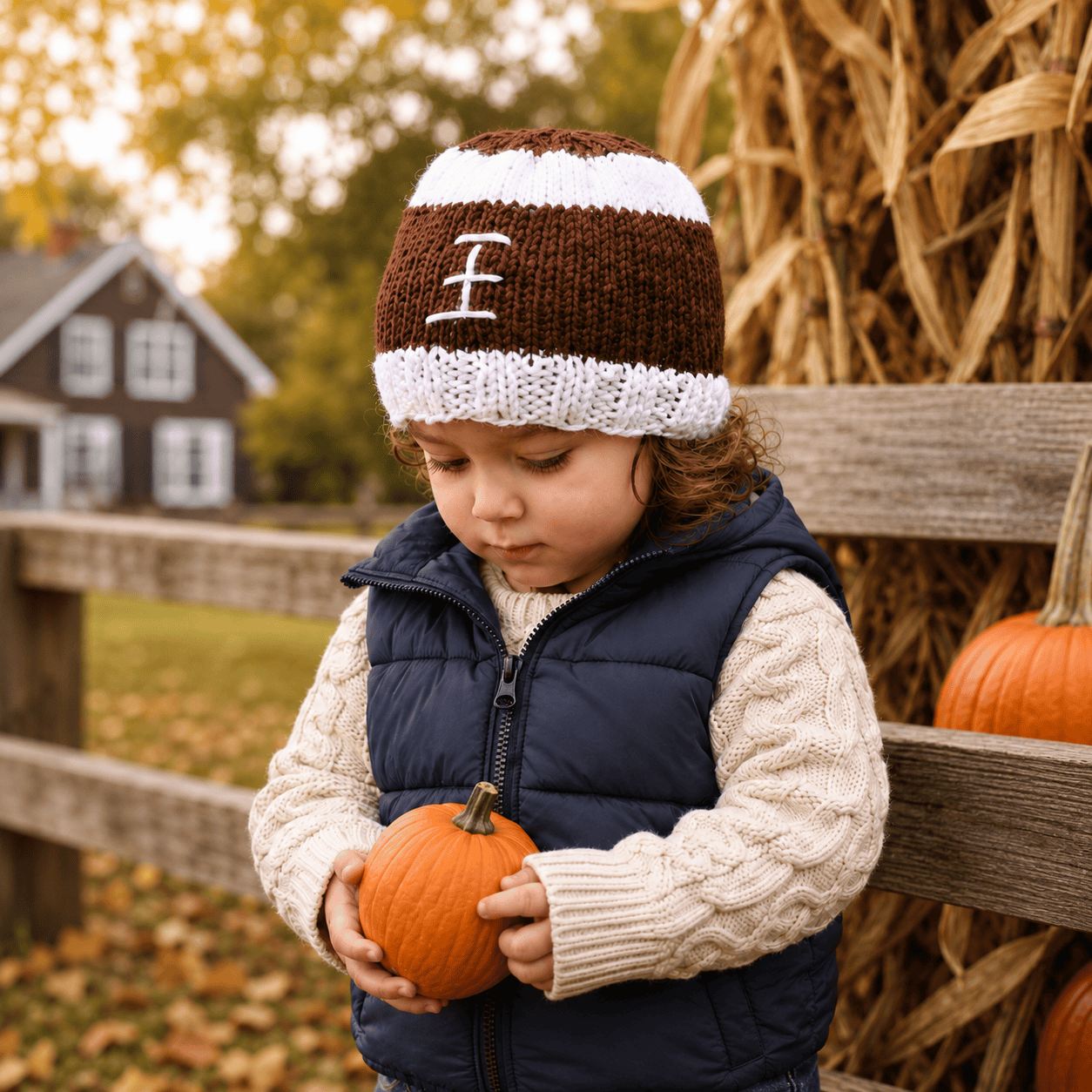 Easy Toddler Football Hat Knitting Pattern (Free & Beginner-Friendly)