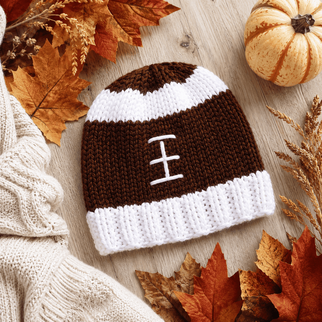 Easy Toddler Football Hat Knitting Pattern (Free & Beginner-Friendly)