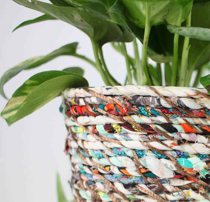 Fabric Twine Flower Pot DIY