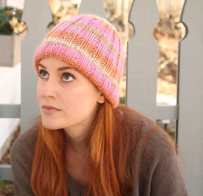 Classic Ribbed Hat Knitting Pattern - Originally Lovely