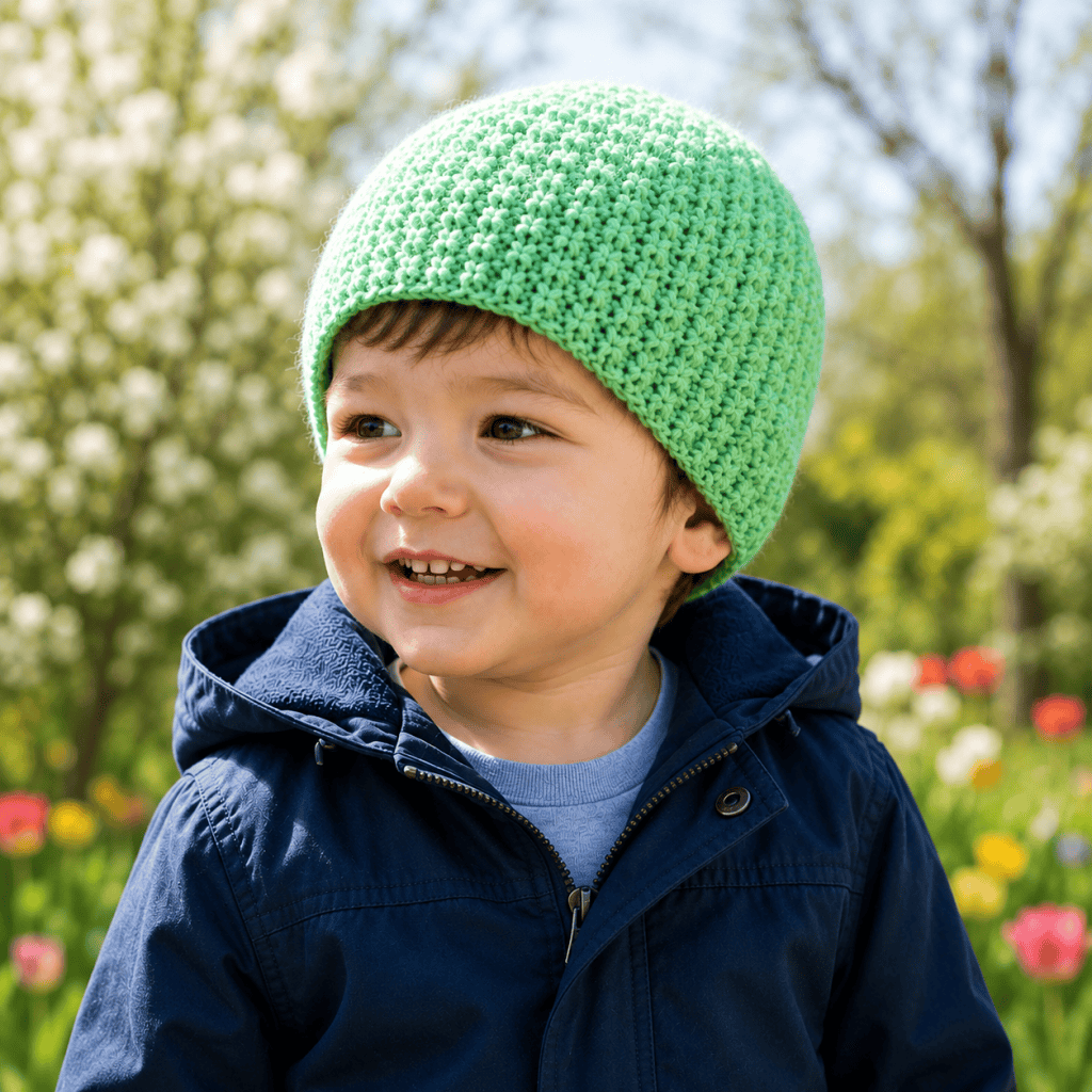 Easy Irish Moss Hat Knitting Pattern (Beginner-Friendly + Knit in the Round)