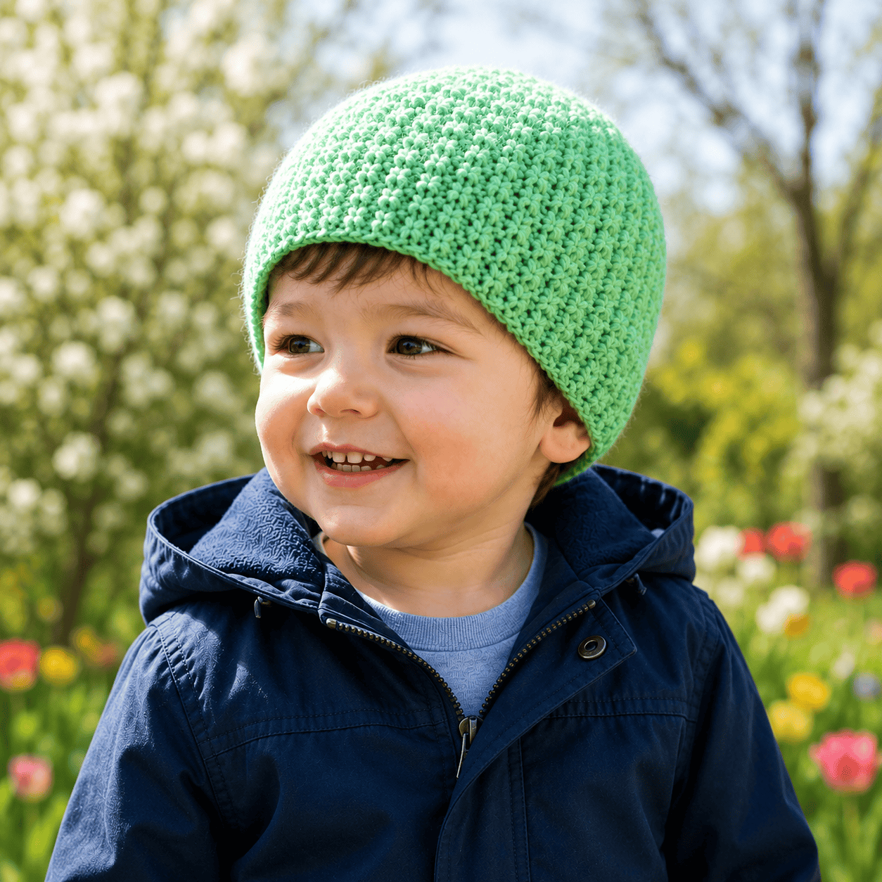 Easy Irish Moss Hat Knitting Pattern (Beginner-Friendly + Knit in the Round)
