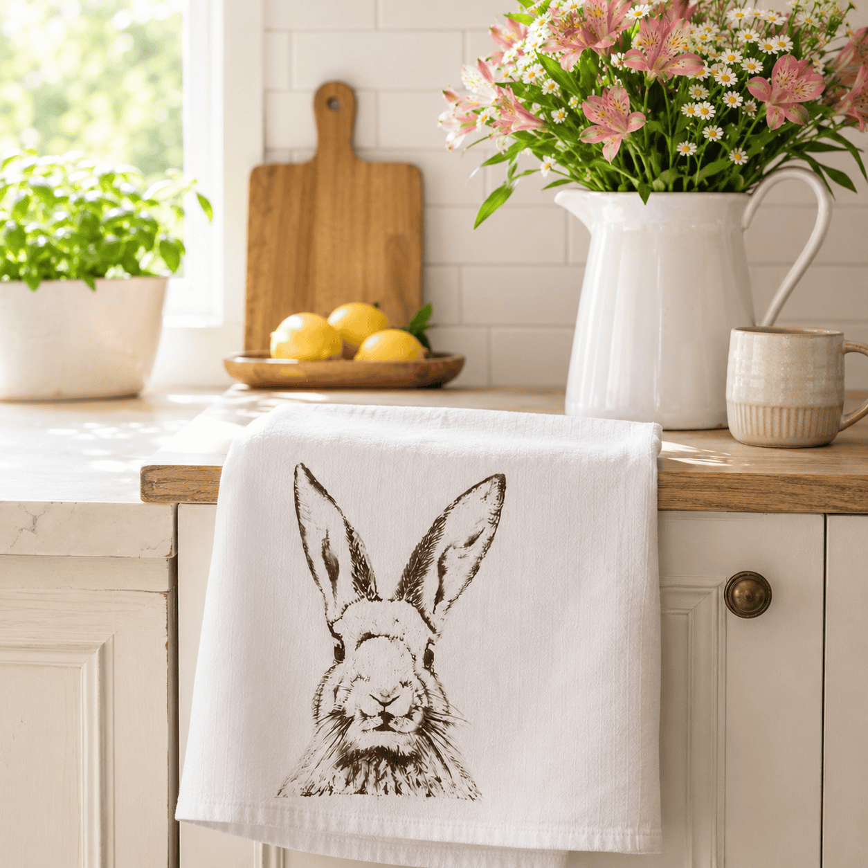 DIY Fabric Transfer Tea Towels (Easy Custom Kitchen Towel Tutorial)